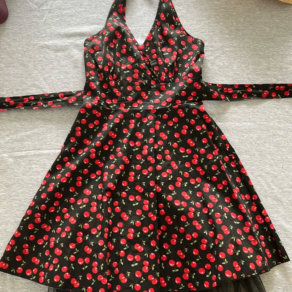 Morbid Threads Retro Cherry Halter Dress